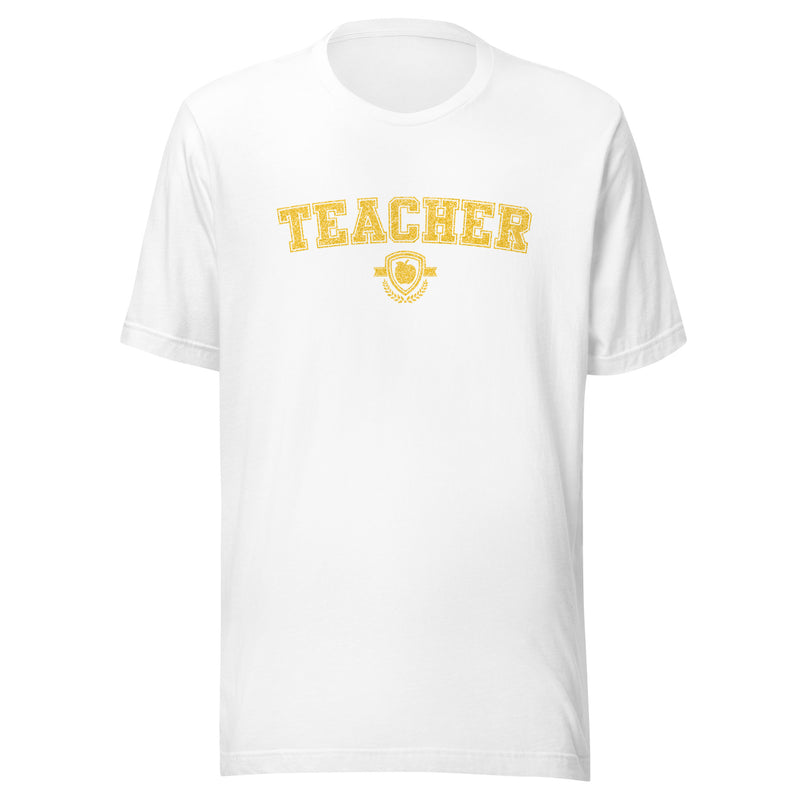 School Colors 'Teacher' T-Shirt in Yellow Glitter | School Spirit