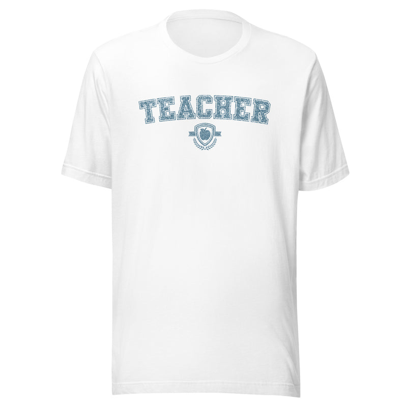 School Colors 'Teacher' T-Shirt in Light Blue Glitter | School Spirit