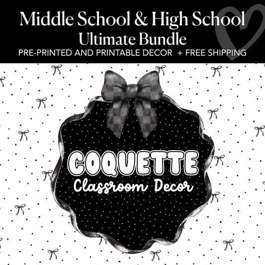 Coquette Classroom Decor | Middle School & High School Ultimate Bundle