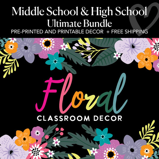 Floral Classroom Decor | Middle School & High School Ultimate Bundle