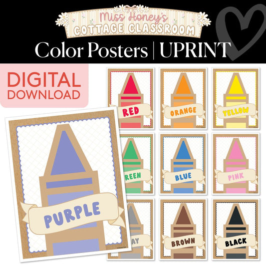 Printable Calming Color Posters | Miss Honey's Cottage Classroom