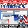 September 11 Differentiated Close Reading Comprehension Passages Patriot Day
