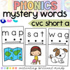 CVC Short A Mystery Words | Literacy Center | Self-Checking | Science of Reading