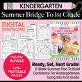 Load image into Gallery viewer, Printable Bridge To First Grade Digital Summer Workbook
