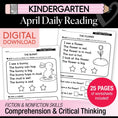 Load image into Gallery viewer, Printable Kindergarten April Daily Reading
