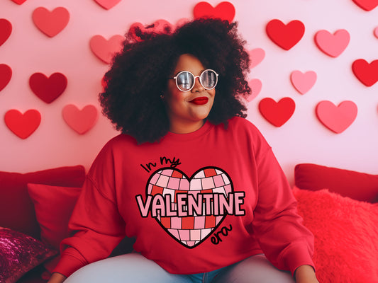 In My Valentine Day Era Valentine's Day teacher sweatshirt | red, pink and white