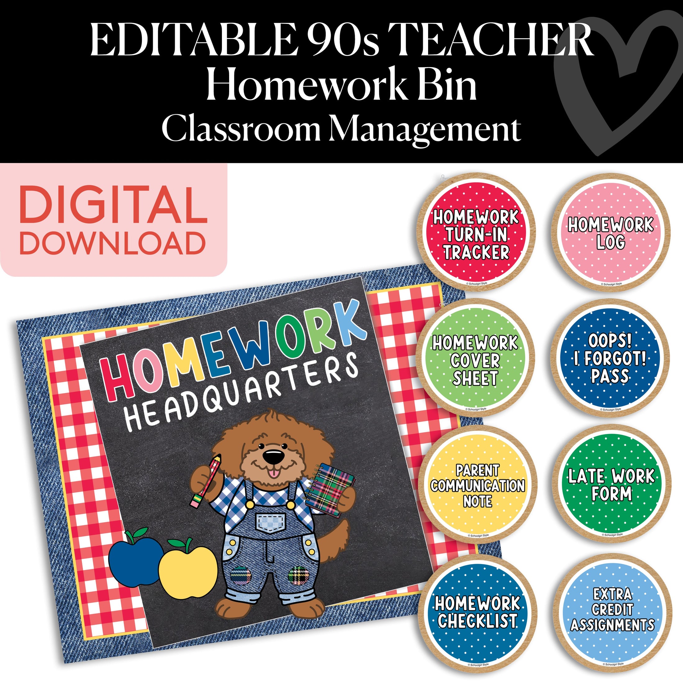 Printable Homework Headquarters | 90s Teacher