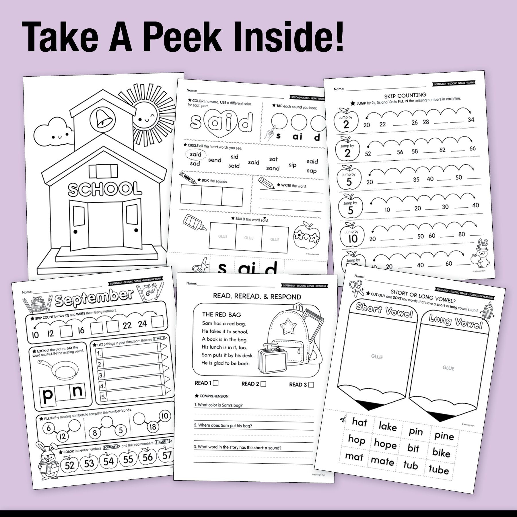 Big Book of September Second Grade Thematic Unit Bundle