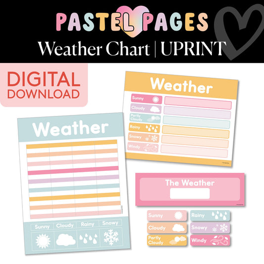 Printable Pastel Pages Weather Chart