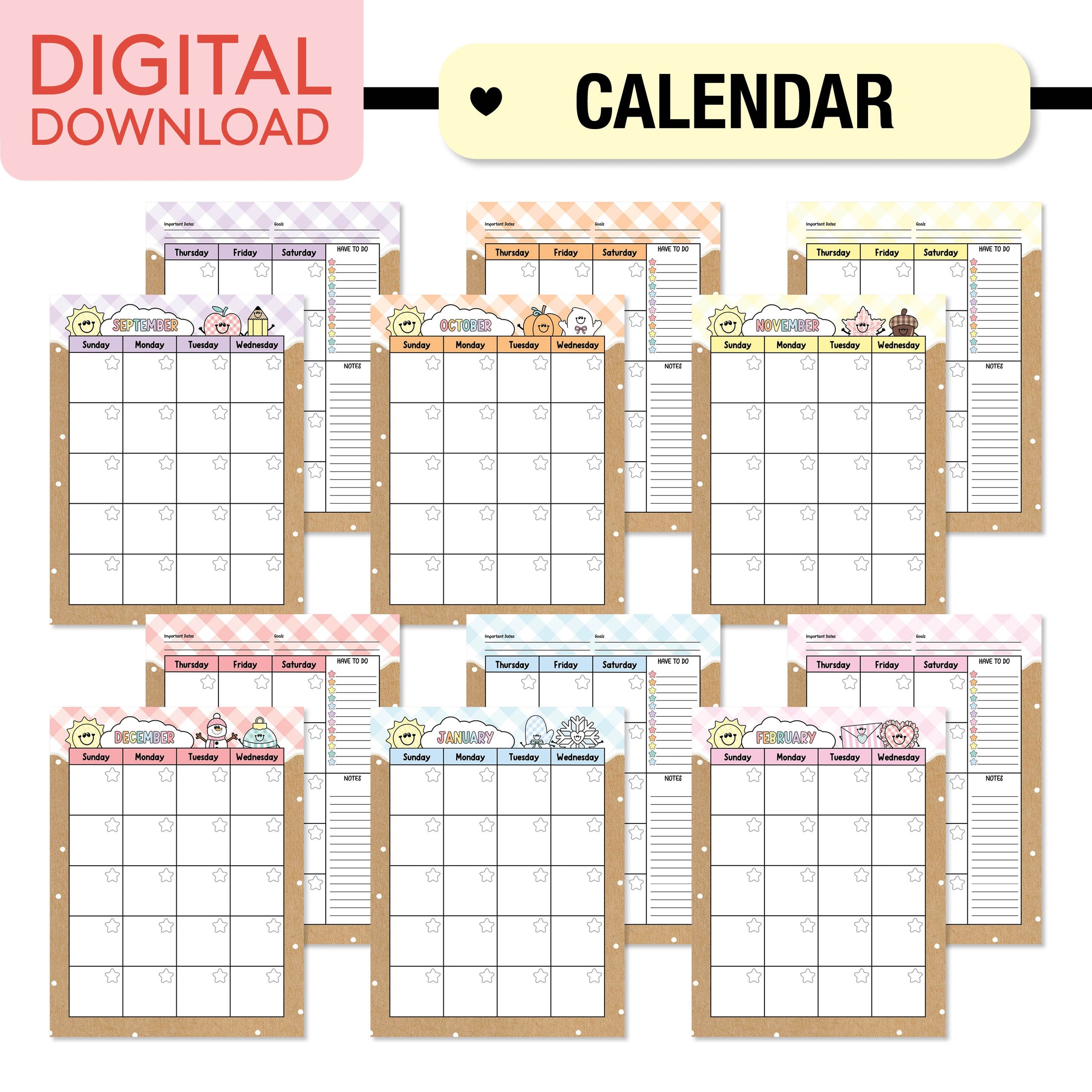 Printable Teacher Planner | A Year In Pastel