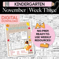 Load image into Gallery viewer, Printable Kindergarten November Week 3 Resources
