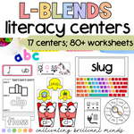 L-Blends Phonics Centers | Literacy Centers | Kindergarten, First Grade