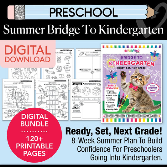 Printable Bridge To Kindergarten Digital Summer Workbook