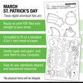 Load image into Gallery viewer, Printable March St. Patrick's Day Activity Pack
