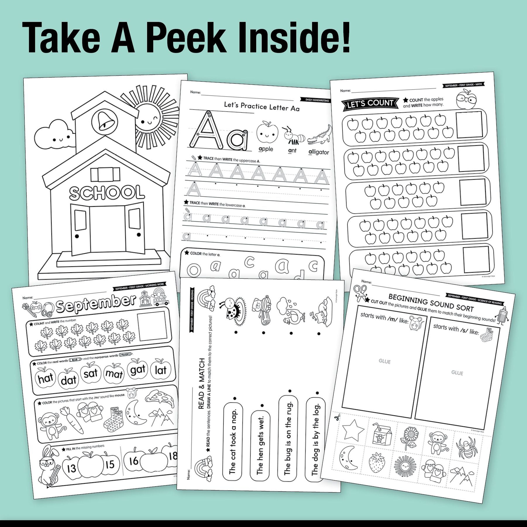 Big Book of September First Grade Thematic Unit Bundle