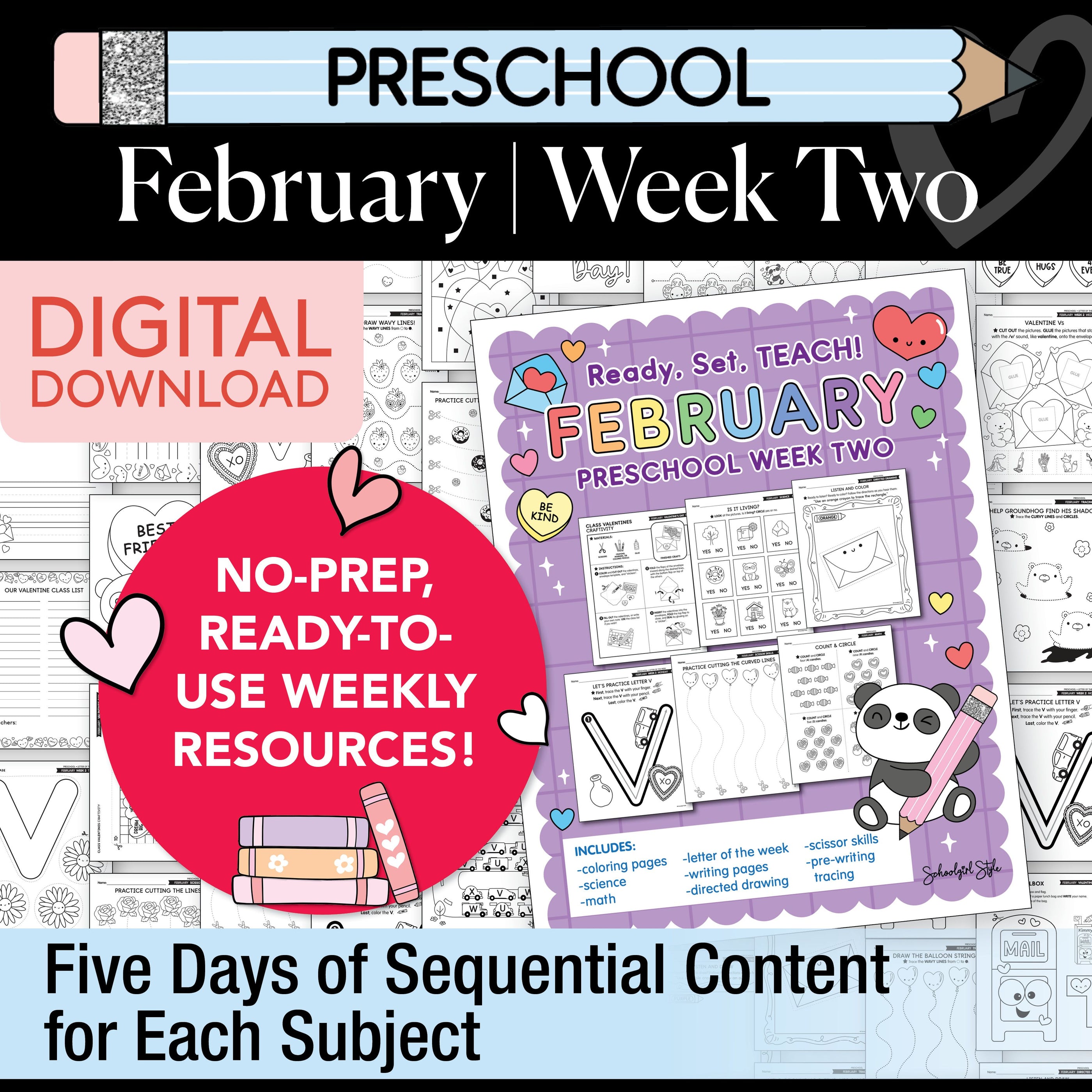Printable Preschool February Week 2 Resources