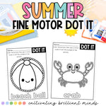 Summer Fine Motor Dot It! | Fine Motor Skills | Pre-K, Kindergarten, First Grade