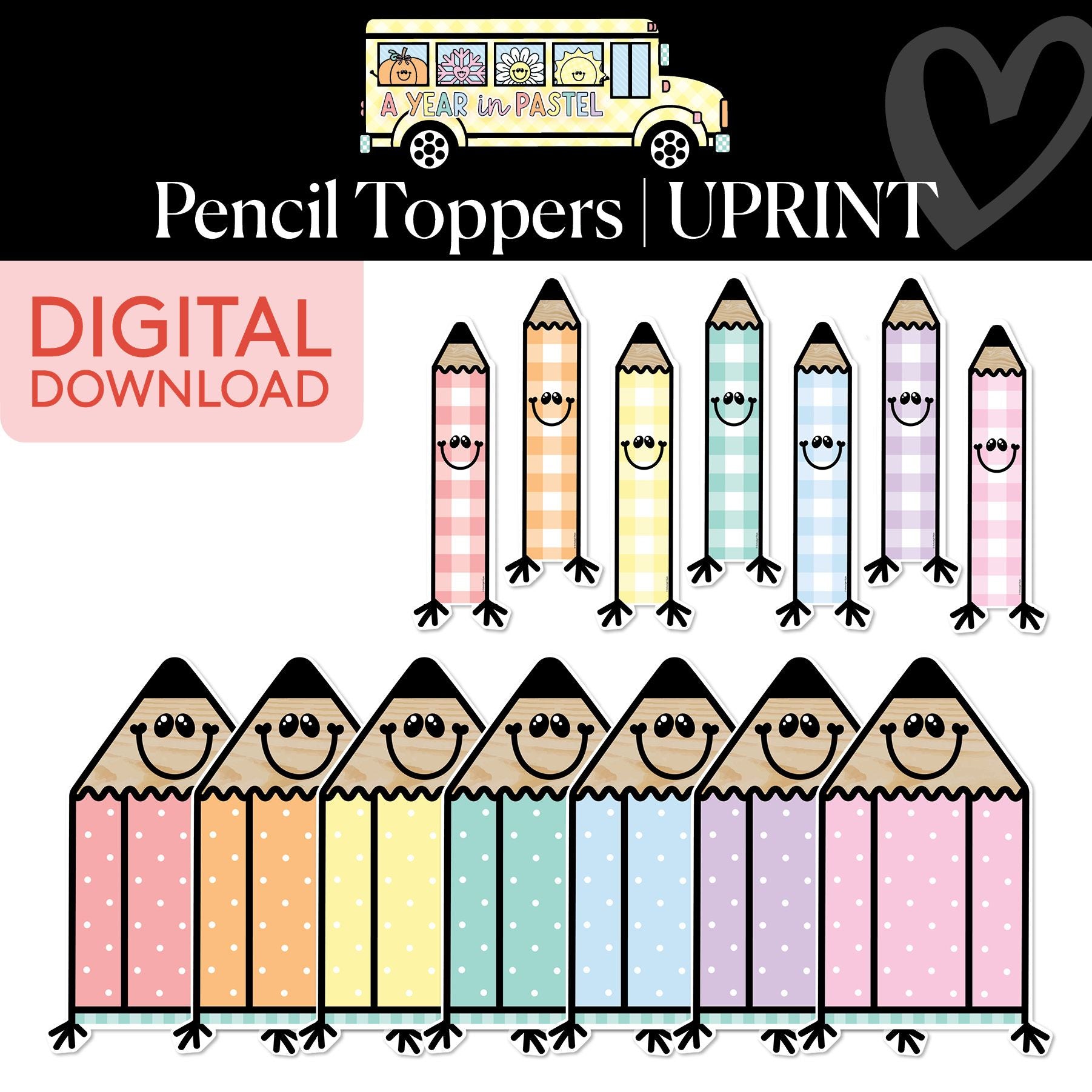 Printable Pencil Toppers | A Year In Pastel