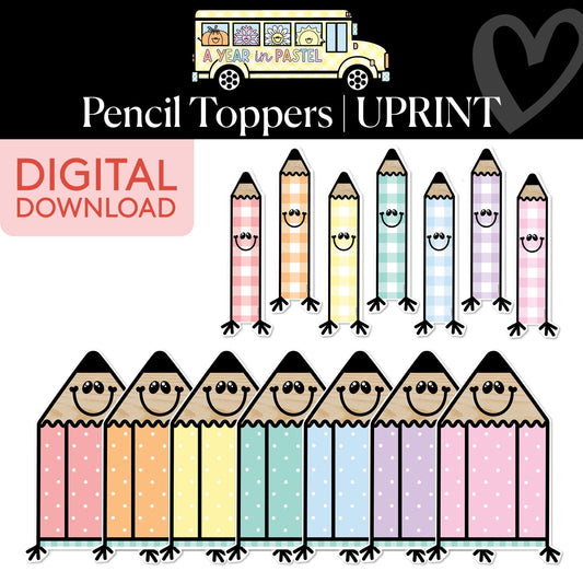 Printable Pencil Toppers | A Year In Pastel