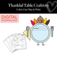 Load image into Gallery viewer, Printable Thankful Table Craftivity
