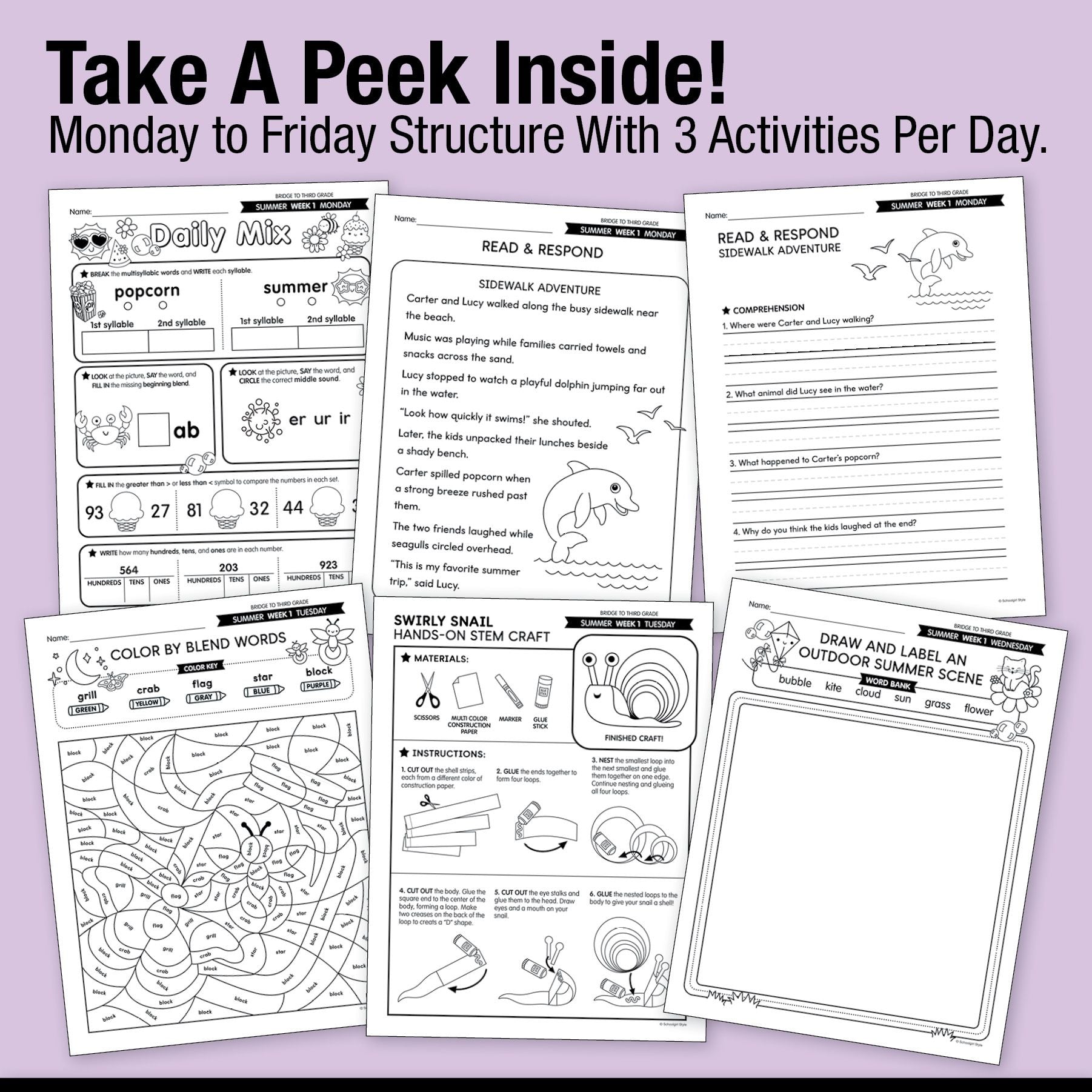 Ultimate Bridge To Third Grade Pre-Printed And Digital Summer Workbook