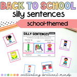 Back to School Silly Sentences | August | Sentence Writing | Grammar