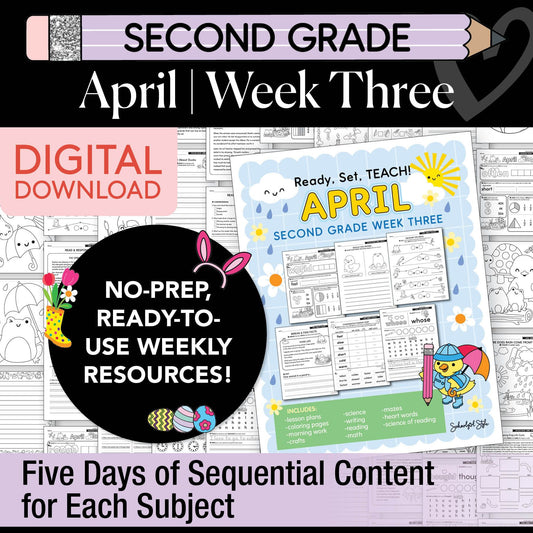 Printable Second Grade April Week 3 Resources