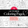 Load image into Gallery viewer, Free Printable October Coloring Pages Pack 2
