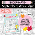 Load image into Gallery viewer, Printable Kindergarten September Week 4 Resources
