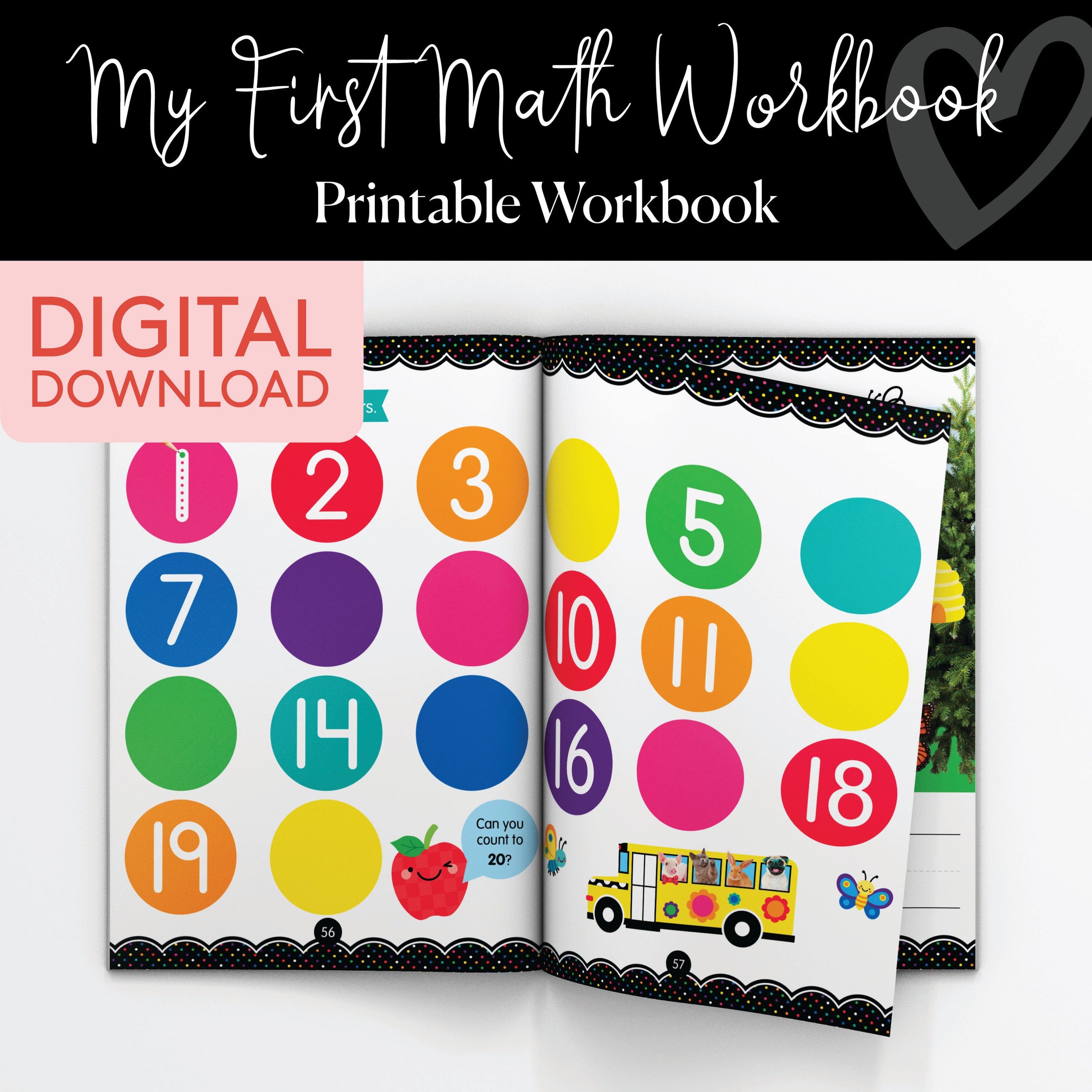 Printable My First Math Workbook