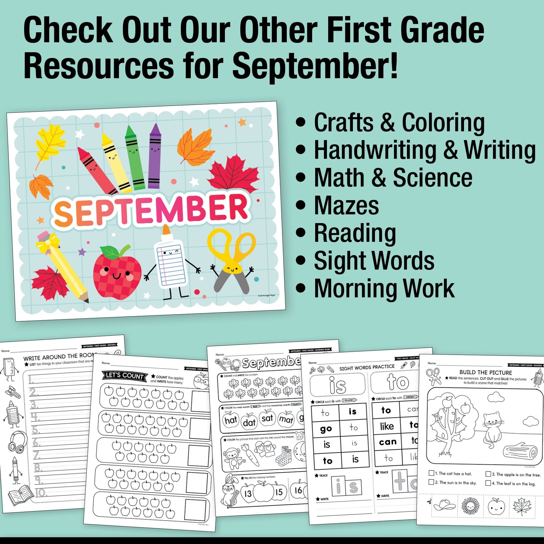 First Grade September Daily Science of Reading