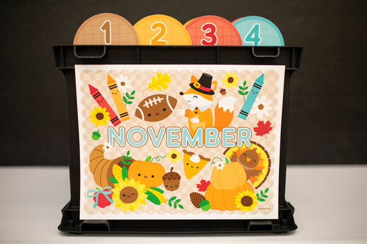 Printable November Bin Organization Labels