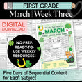 Load image into Gallery viewer, Printable First Grade March Week 3 Resources
