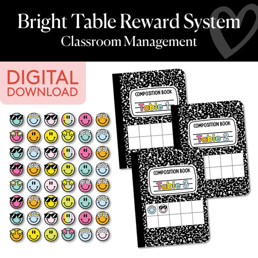 Printable Bright Table Reward System – Classroom Behavior Management Tool