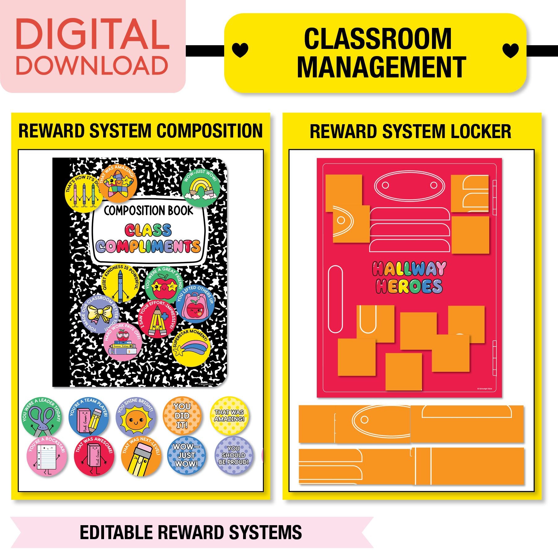 Printable Ultimate Rainbow Classroom Management and Organization Bundle