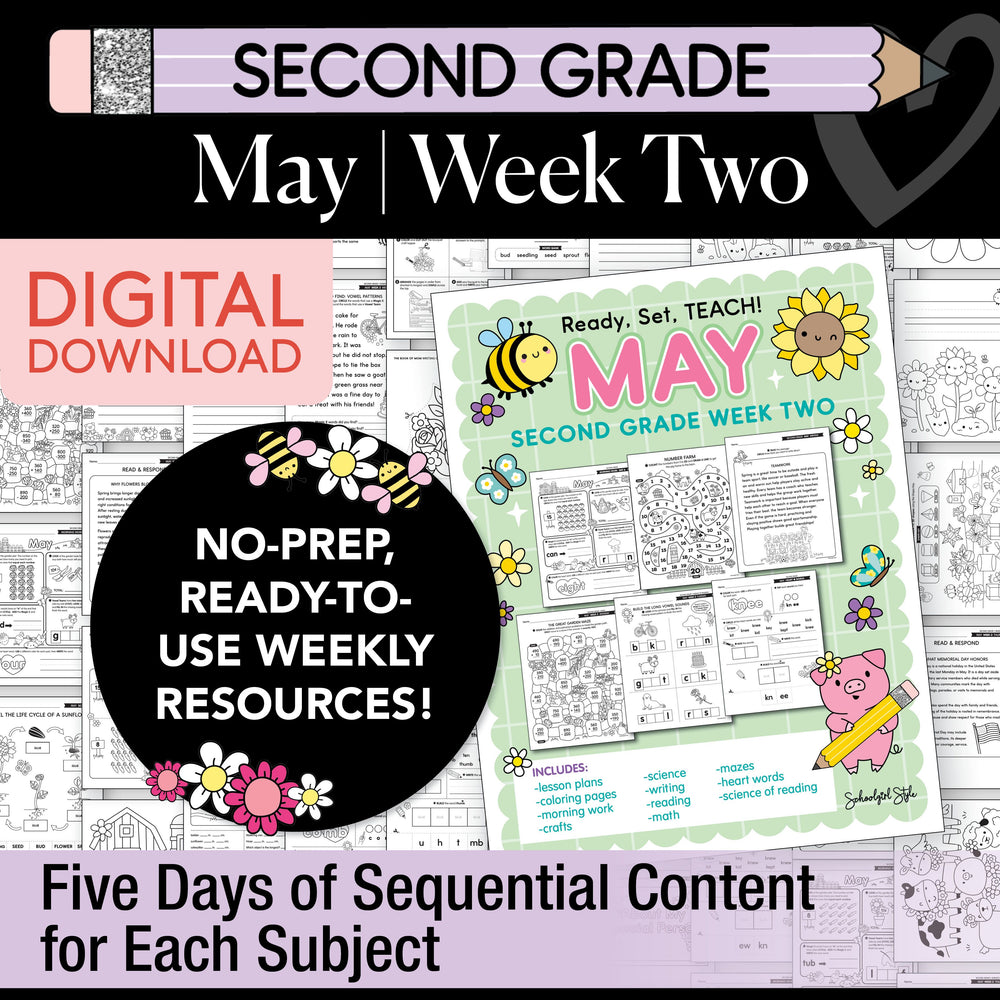 Printable Second Grade May Week 2 Resources