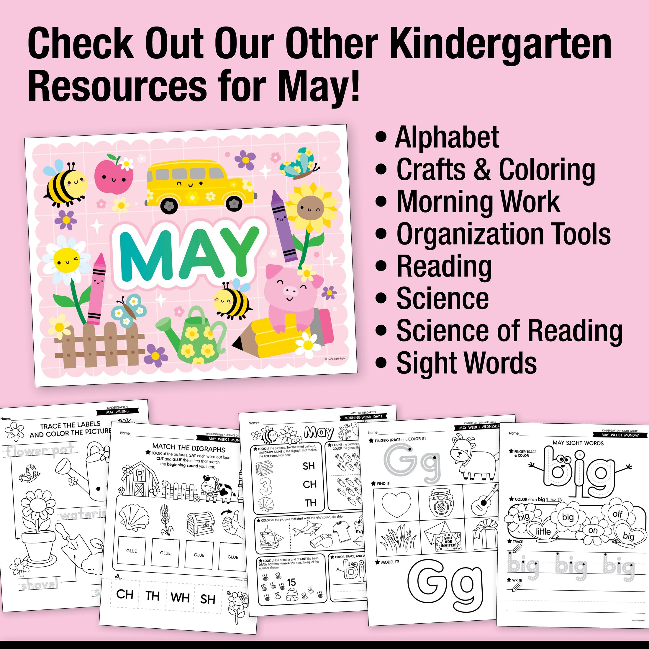 Printable Kindergarten May Daily Math