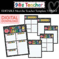 Load image into Gallery viewer, Printable Retro Meet The Teacher Template | 90s Teacher
