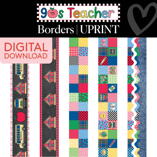 Printable Border Vault: Vol. 7 | 90s Teacher