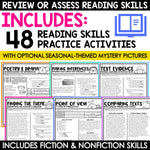 Reading Comprehension Passages and Questions | Year Long Bundle | 3rd 4th and 5th Grade | Printable Teacher Resources | A Love of Teaching