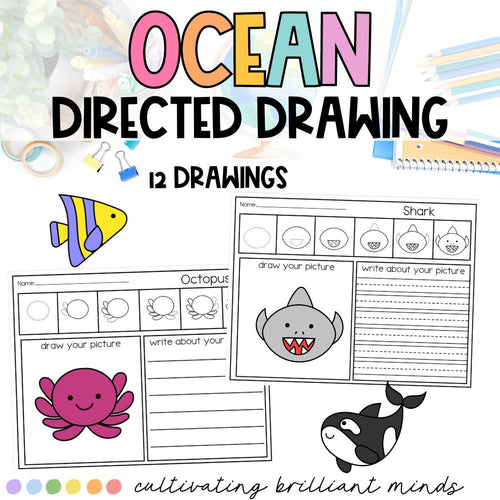 Ocean Directed Drawing & Writing | Directed Drawing Activities | Writing Pages