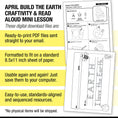Load image into Gallery viewer, Printable April Build the Earth Craftivity and Read Aloud Mini Lesson
