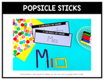 Editable Name Practice Fine Motor Name Activities Popsicle Sticks Name Mats for Preschool & Kindergarten