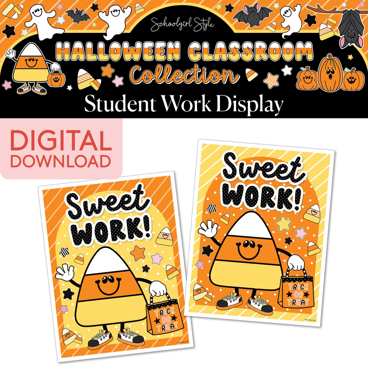 Printable Halloween Student Work Display | 90s Teacher