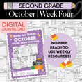 Load image into Gallery viewer, Printable Second Grade October Week 4 Resources
