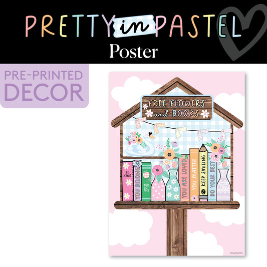 Free Flowers and Books Pastel Classroom Posters