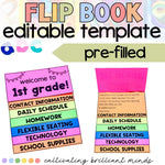 Meet the Teacher Editable Back to School Flipbook Template | Open House | Parent