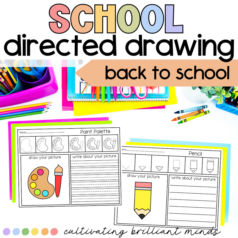 Back to School Directed Drawing & Writing | Directed Drawing Activities