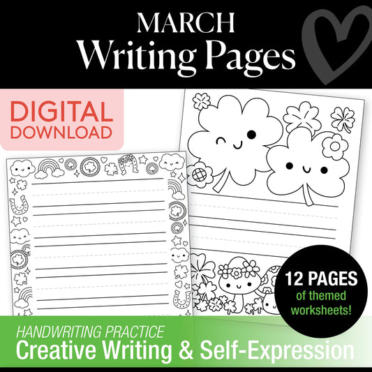 Printable March Writing Pages