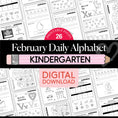Load image into Gallery viewer, Printable Kindergarten February Daily Alphabet (Q-T)
